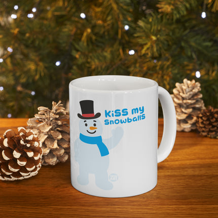 Kiss My Snowballs Snowman Ceramic Mug