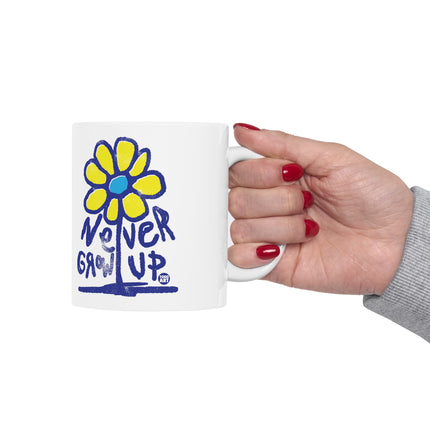 Never Grow Up Flower Coffee Mug