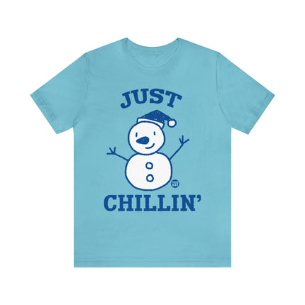 Just Chillin Snowman Xmas Unisex Tee