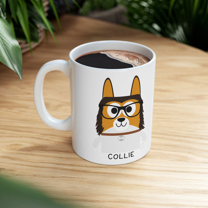 Bow Wow Meow Collie Ceramic Mug