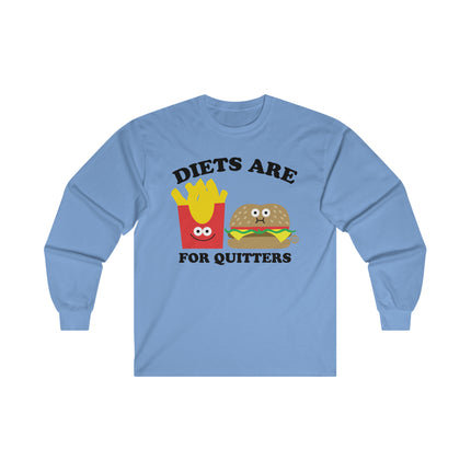 Diets Are For Quitters Burger and Fries Ultra Cotton Long Sleeve Tee