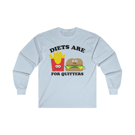 Diets Are For Quitters Burger and Fries Ultra Cotton Long Sleeve Tee