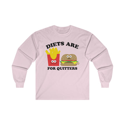 Diets Are For Quitters Burger and Fries Ultra Cotton Long Sleeve Tee