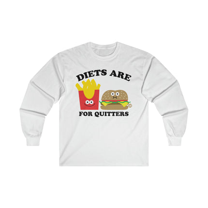 Diets Are For Quitters Burger and Fries Ultra Cotton Long Sleeve Tee