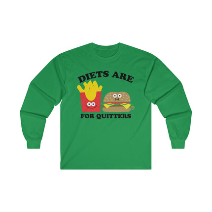 Diets Are For Quitters Burger and Fries Ultra Cotton Long Sleeve Tee