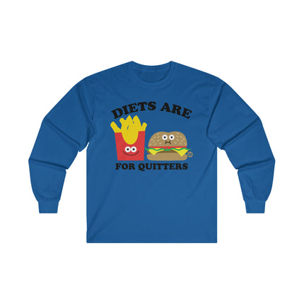 Diets Are For Quitters Burger and Fries Ultra Cotton Long Sleeve Tee