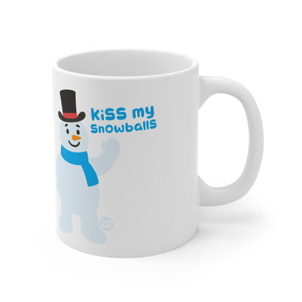 Kiss My Snowballs Snowman Ceramic Mug