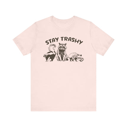 Stay Trashy Racoon Tee, Funny Trashy Animal Tshirt