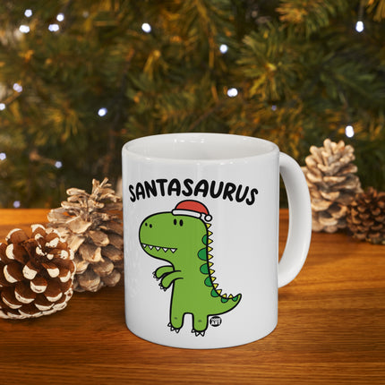 Santasaurus Dinosaur  Christmas Ceramic Mug