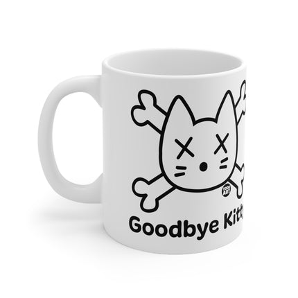 Goodbye Kitty Skull And Crossbones Ceramic Mug