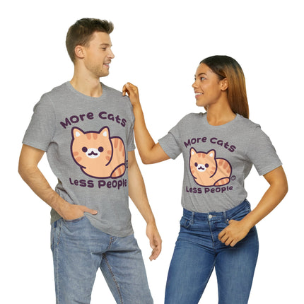 More Cats Less People Unisex Short Sleeve Tee