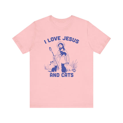 I Love Jesus and Cats Tee