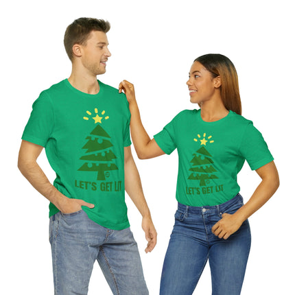 Let's Get Lit Xmas Tree Unisex Tee