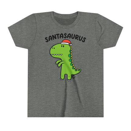 Santasaurus Dinosaur Kids Short Sleeve Tee