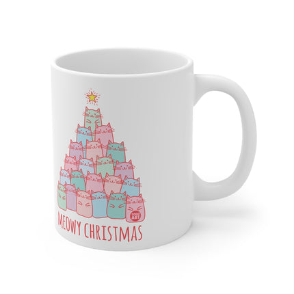 Meowy Christmas Cat Ceramic Mug