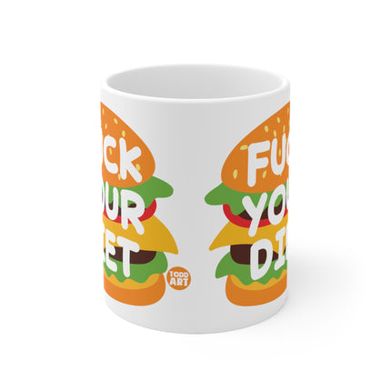 Fuck Your Diet Burger Ceramic Mug