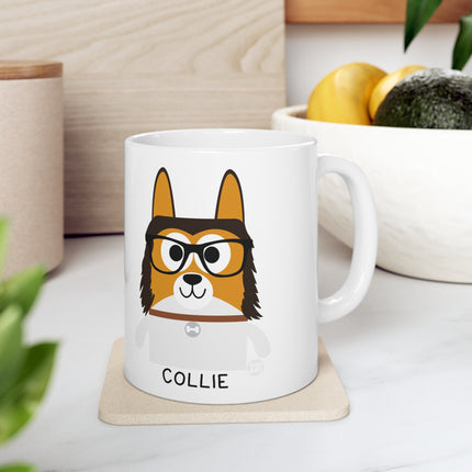 Bow Wow Meow Collie Ceramic Mug