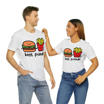 Best Friends Burger and Fries Unisex Short Sleeve Tee