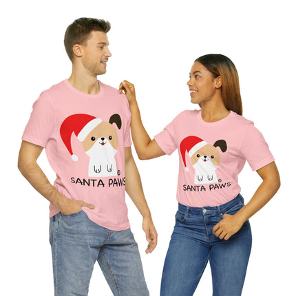 Santa Paws Dog Christmas Unisex Tee