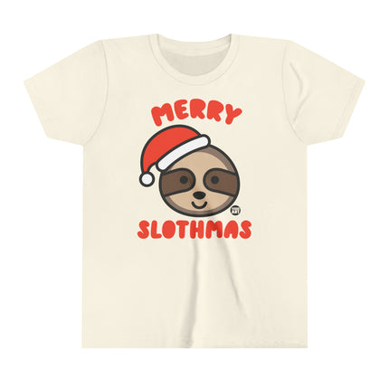 Merry Slothmas Kids Short Sleeve Tee