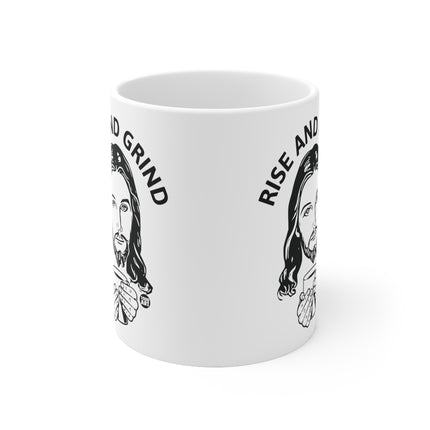 Rise and Grind Jesus Ceramic Mug