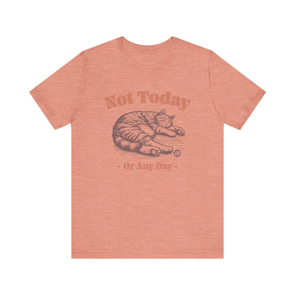 Funny "NOT TODAY OR ANY DAY" Cat Tee Shirt