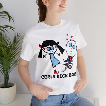 Girls Kick Balls Unisex Short Sleeve Tee