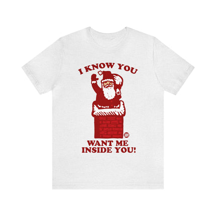 I Know You Want Me Inside You Santa Unisex Tee