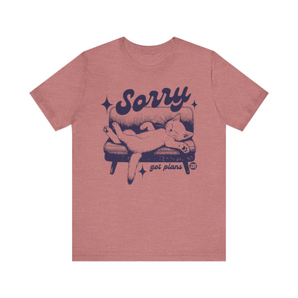 Sorry Got Plans Cat Tee, Cute Got Plans Cat Tshirt