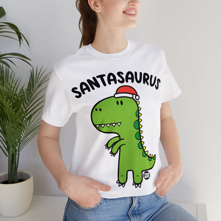 Santasaurus Dinosaur Christmas Unisex Tee