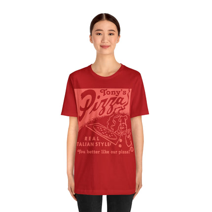 Retro Ton't Pizza Unisex Short Sleeve Tee