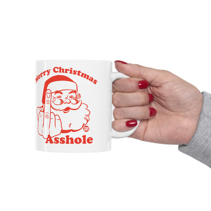 Merry Christmas Asshole Santa Ceramic Mug