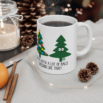 Whole Lotta Balls Christmas Tree Ceramic Mug