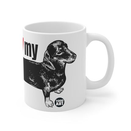 Chicks Dig my Wiener Ceramic Mug