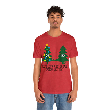 Whole Lotta Balls Christmas Tree Unisex Tee