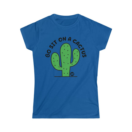 Go Sit On A Cactus Women's Softstyle Tee