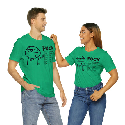 Fuck You Stick Man Unisex Short Sleeve Tee