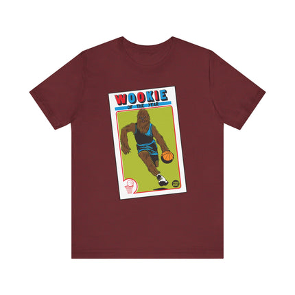 Funny Star Wars "WOOKIE OF THE YEAR" Basketball Card Tee Shirt