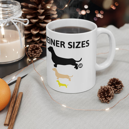 Weiner Sizes Ceramic Mug