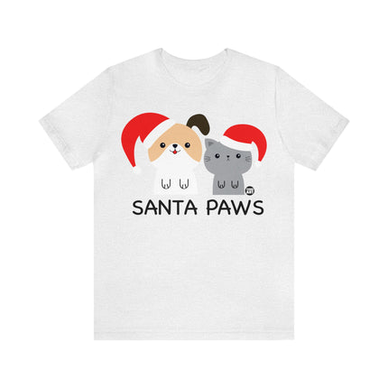 Santa Paws Dog and Cat Christmas Unisex Tee