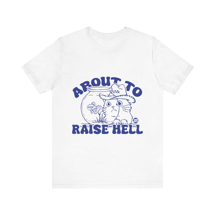 About To Raise Hell Cowboy Cat Graphic Tee