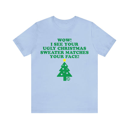 Wow Ugly Xmas Sweater Unisex Tee