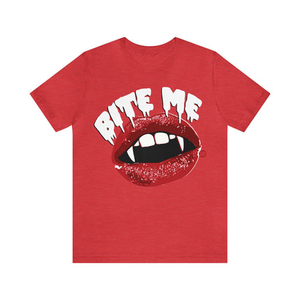 Bite Me Vampire Teeth Unisex Tee
