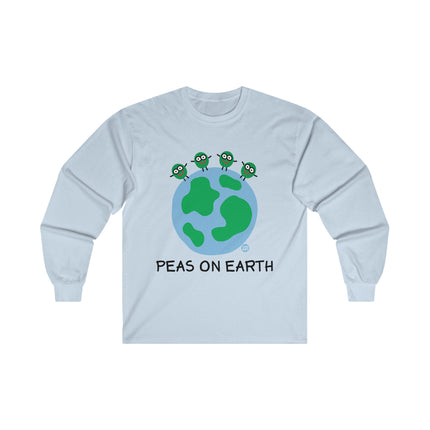 Peas on Earth Ultra Cotton Long Sleeve Tee