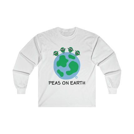 Peas on Earth Ultra Cotton Long Sleeve Tee