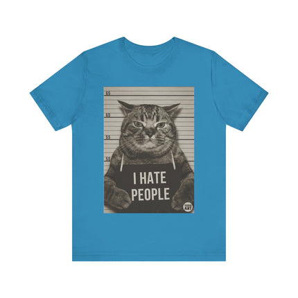 I Hate People Cat Unisex Short Sleeve Tee