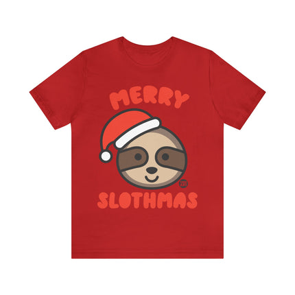 Merry Slothmas Xmas Unisex Tee