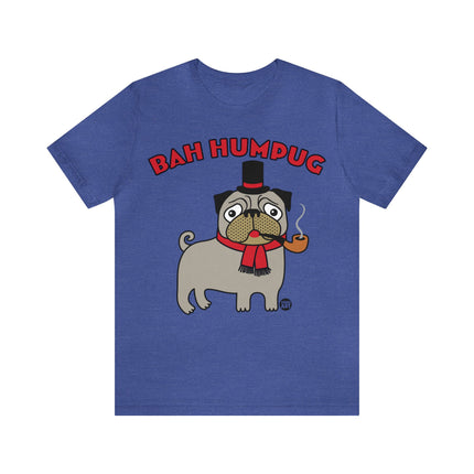 Bah Humpug Pug Christmas Unisex Short Sleeve Tee