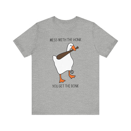 Mesh With Honk Get the Bonk Goose Tee, Funny Goose Tshirt