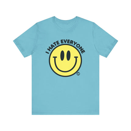 I Hate Everyone Smiley Tee, Funny Smiley Face Hate Everyone Tshirt